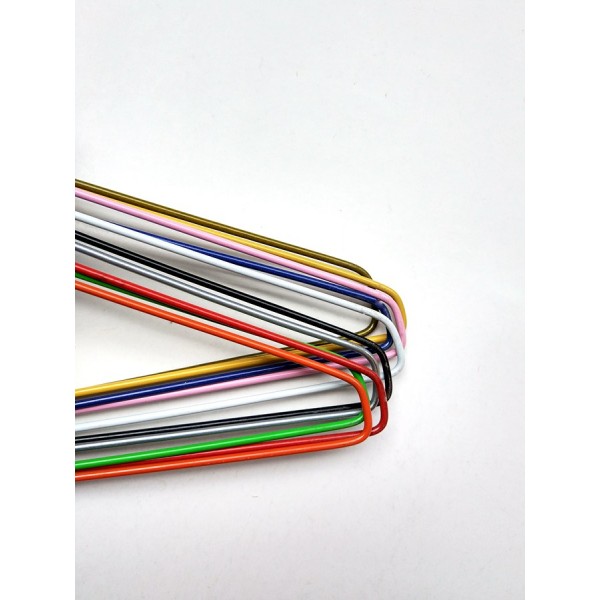 Strong Coloured Wire Coat Hangers (13G) 16"/40cm RED Metal Clothes extra strong
